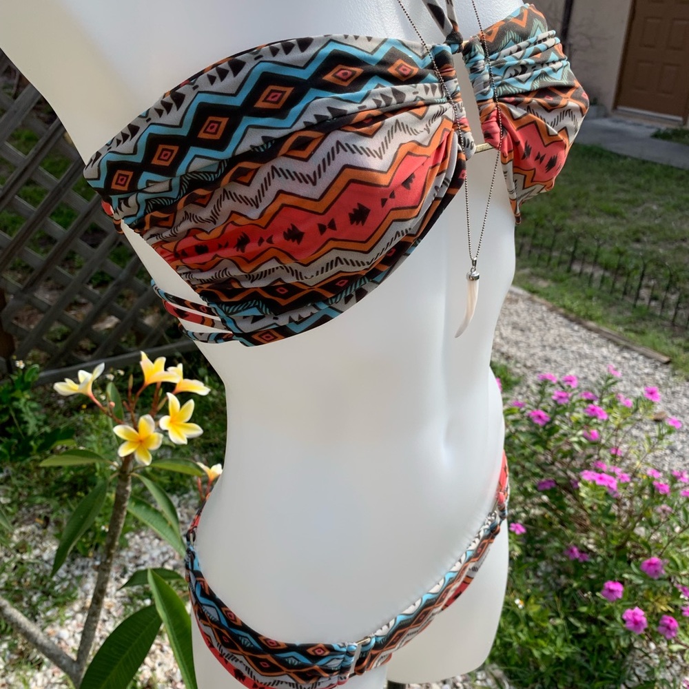 Boys + Arrows Multicolor Patterned Bikini - image 2